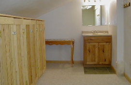 Large Lockable Lockers and an In-room Sink in this Dorm Room
